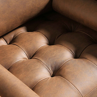 Fauteuil Henrietta, simili-daim beige