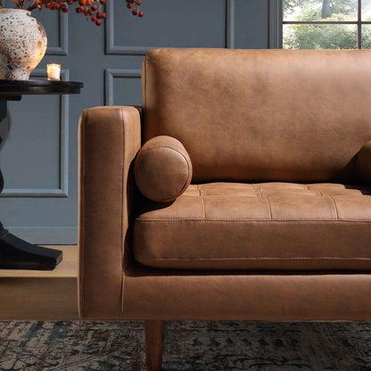 Canapé 2 places Henrietta, simili-daim beige