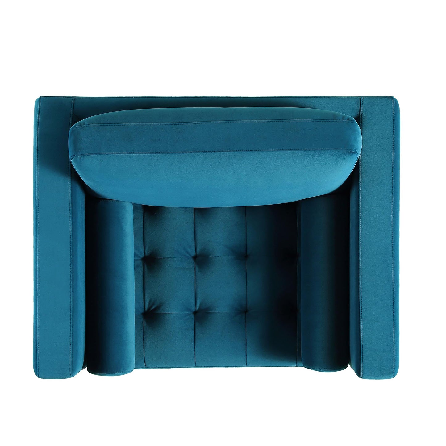 Fauteuil Henrietta, velours bleu sarcelle