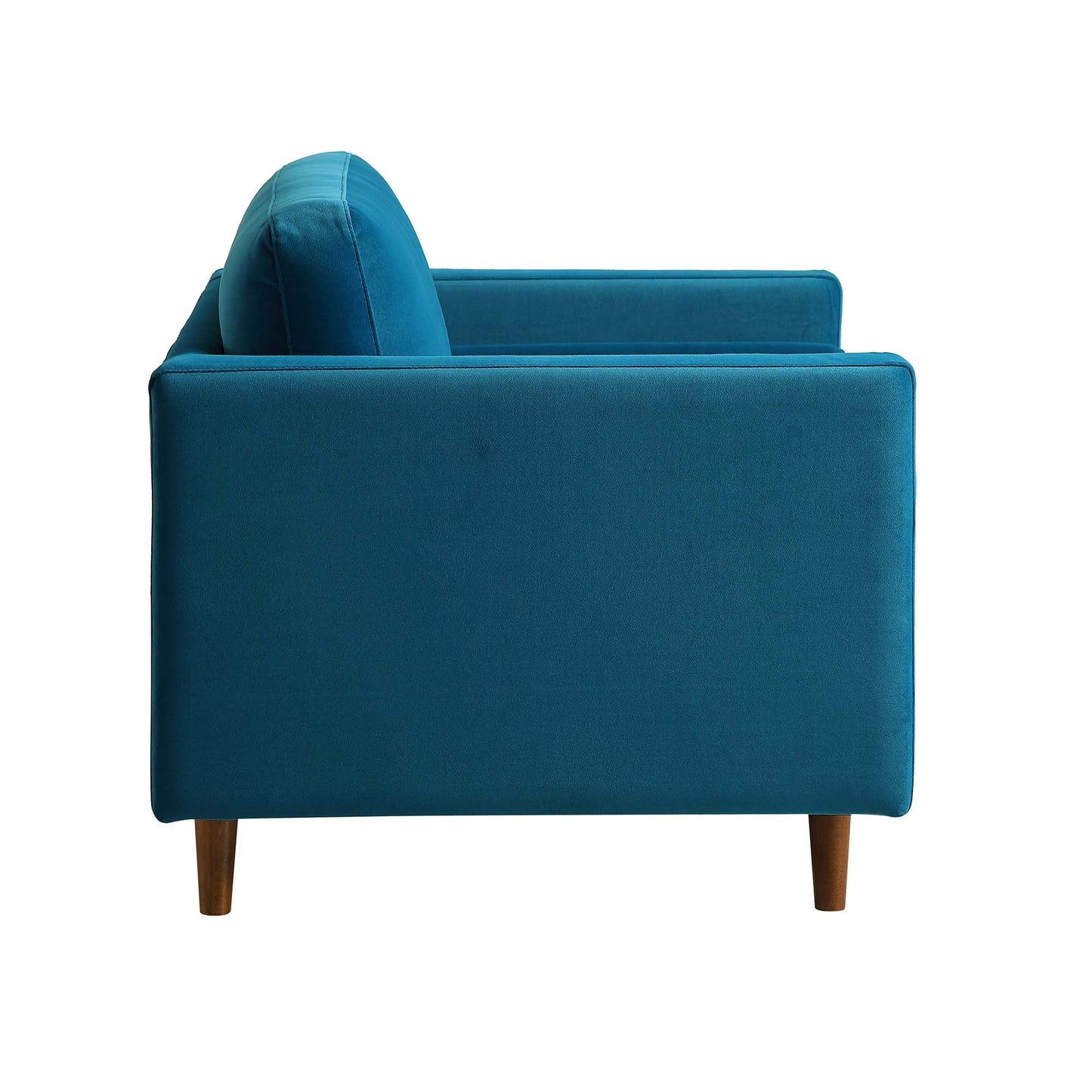 Fauteuil Henrietta, velours bleu sarcelle