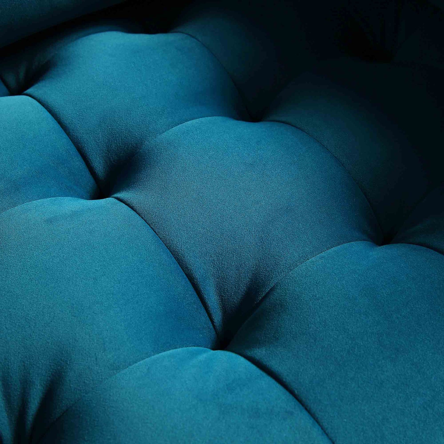 Fauteuil Henrietta, velours bleu sarcelle