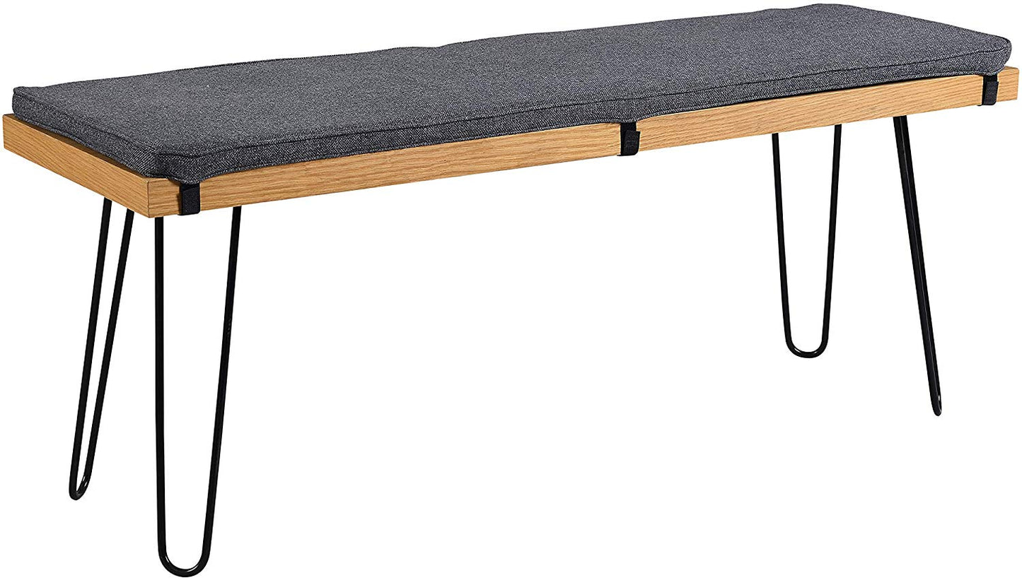 Ensemble table à manger en chêne MEILEN avec 2 tabourets et 1 banc