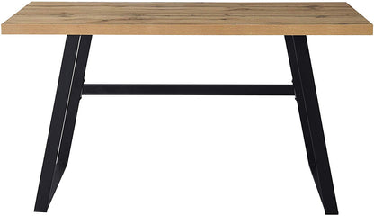 Bureau KLOTEN en chêne avec pieds en métal noir