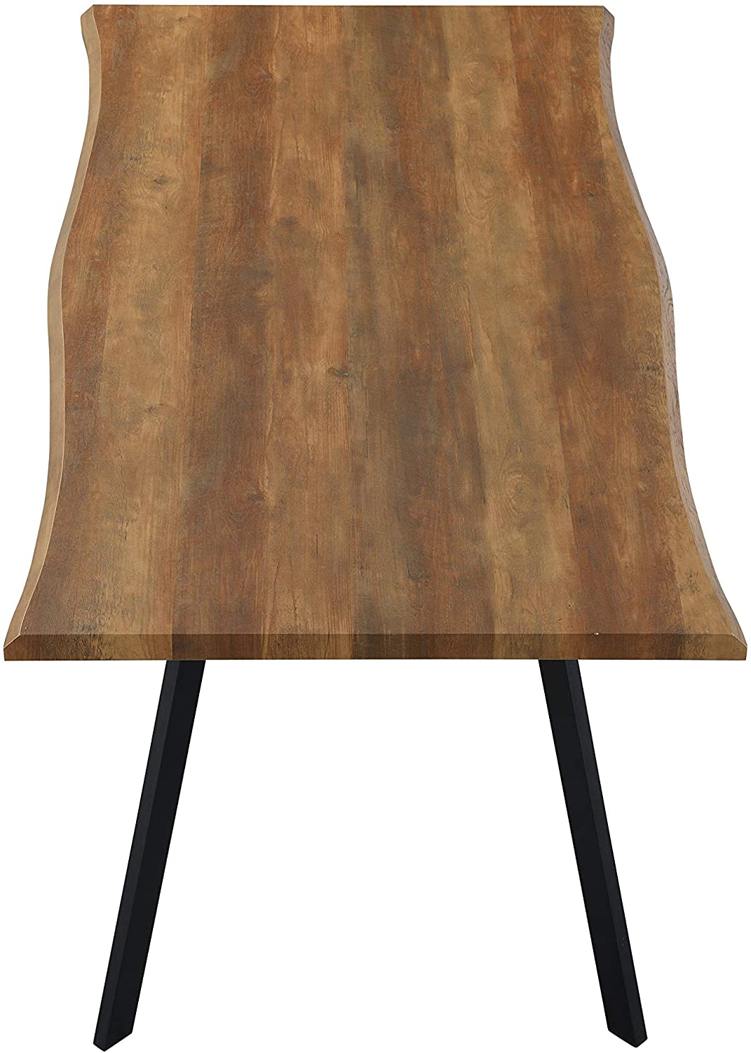 Table à manger Kenora effet bois 150 cm avec bords incurvés 4 places