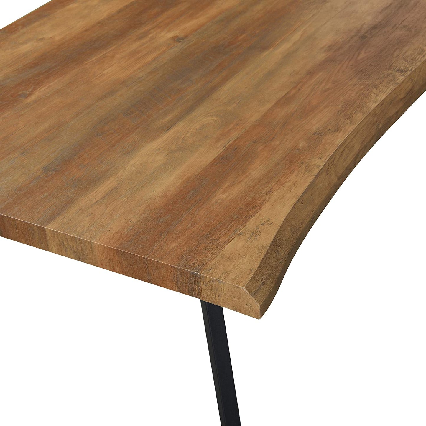 Table à manger Kenora effet bois 180 cm avec bords incurvés 6 places