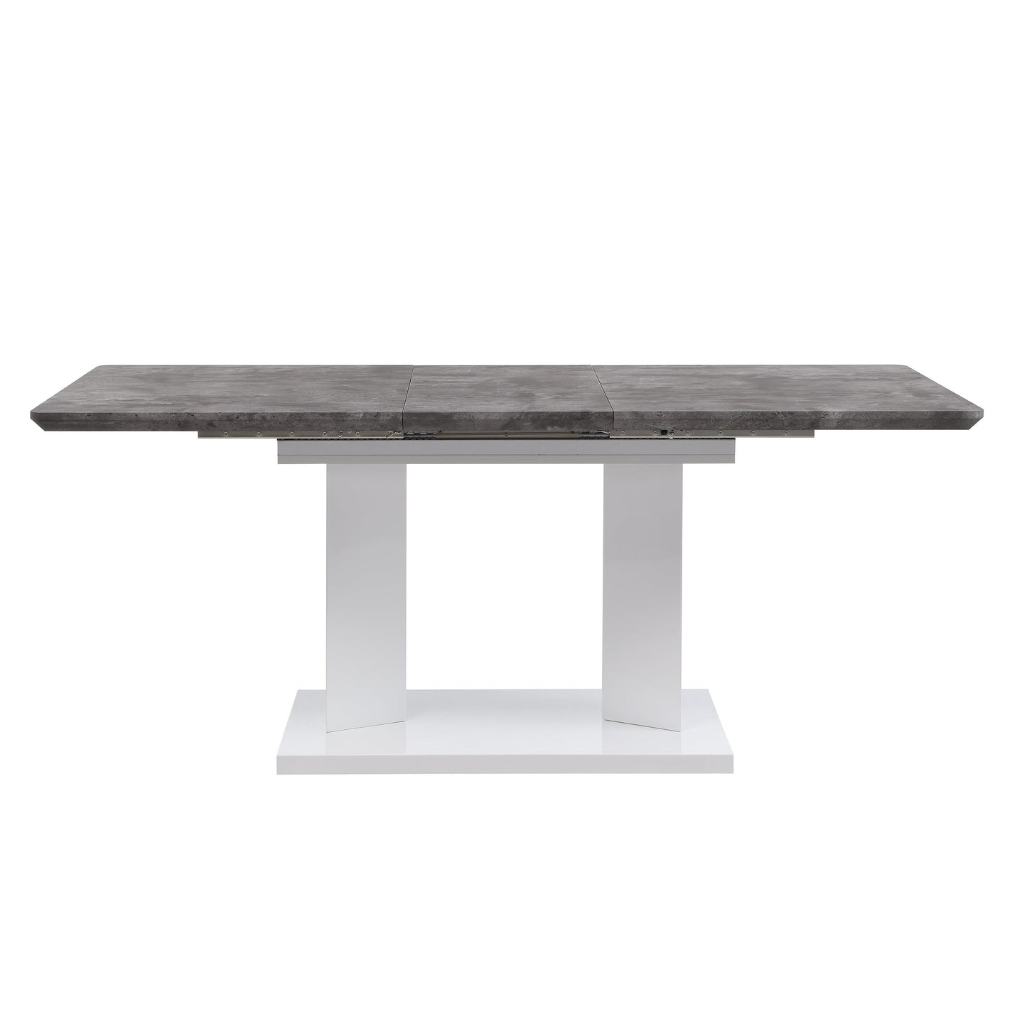 Table à manger extensible effet béton Goswell 6 à 8 places