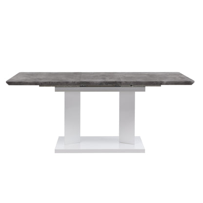 Table à manger extensible effet béton Goswell 6 à 8 places