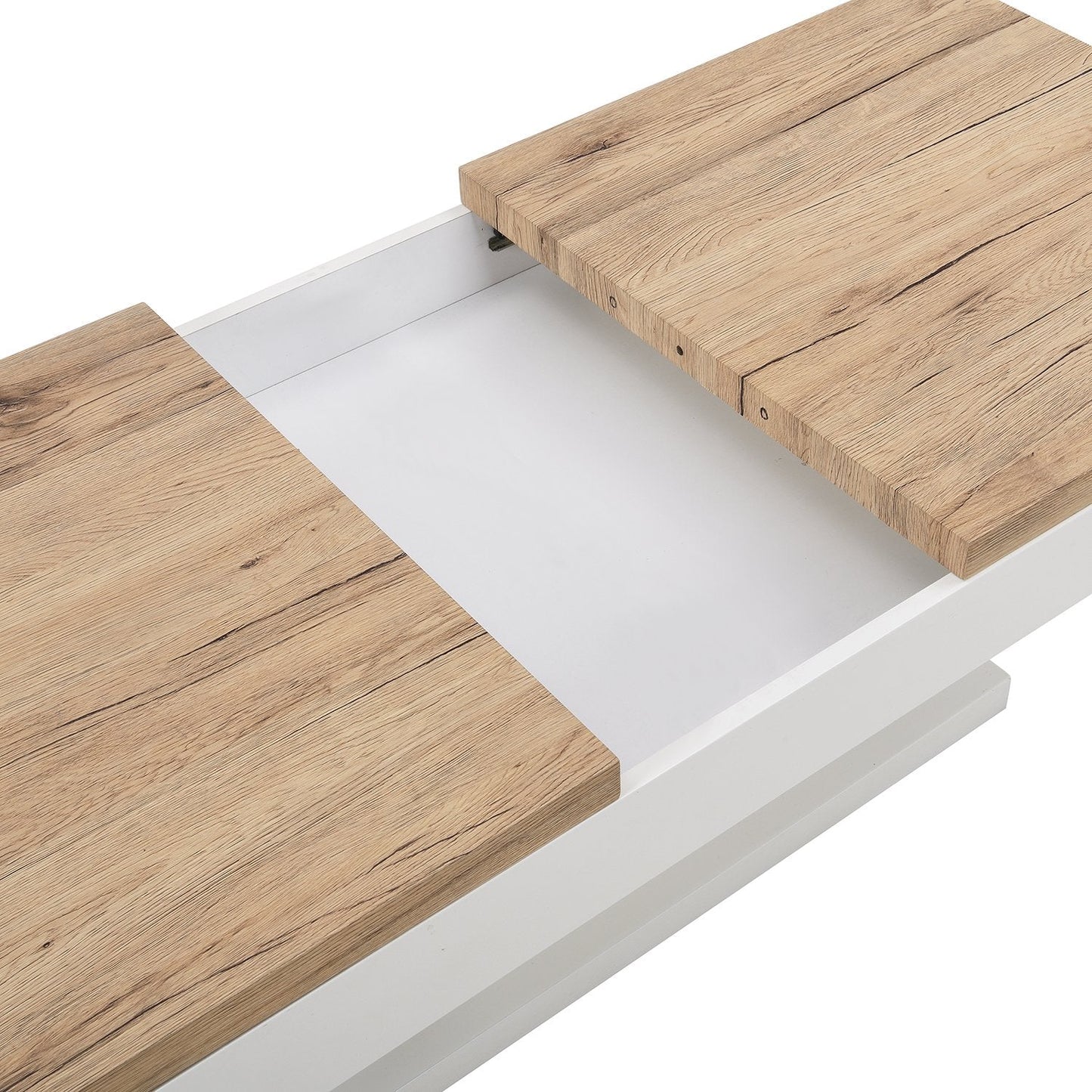 Table basse de rangement coulissante à deux blocs Blythe