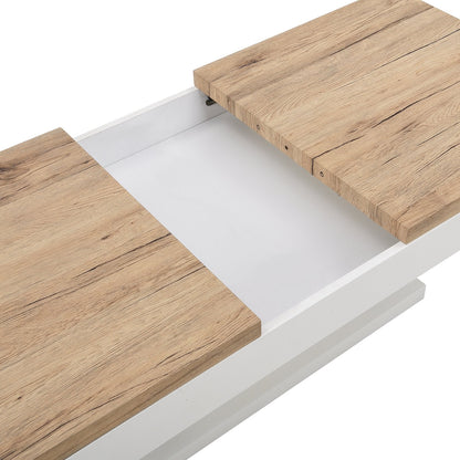 Table basse de rangement coulissante à deux blocs Blythe