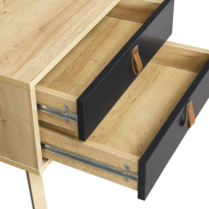 Table de chevet bicolore Tallis avec 2 tiroirs