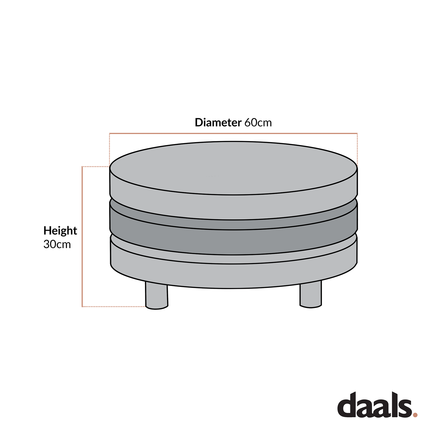 Table basse rotative brillante à 3 niveaux Gomboc