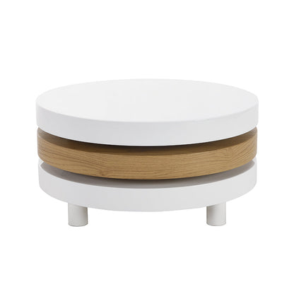 Table basse rotative brillante à 3 niveaux Gomboc