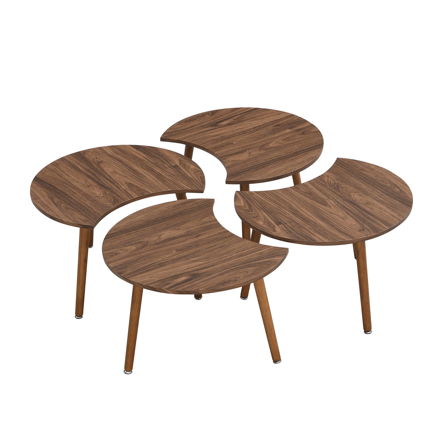 Table basse Monza 4 en 1 effet noyer