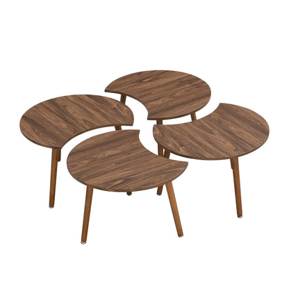 Table basse Monza 4 en 1 effet noyer