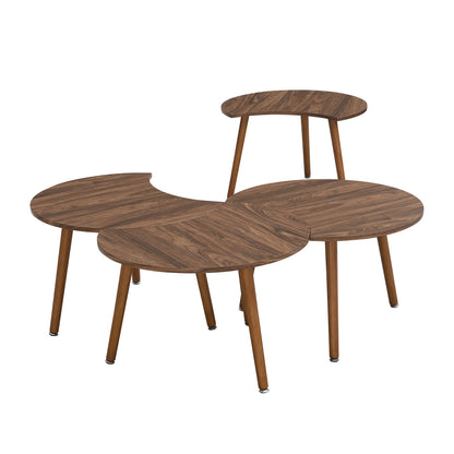 Table basse Monza 4 en 1 effet noyer