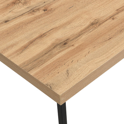 Bureau Vaxjo 1 tiroir effet chêne avec rangement pour câbles