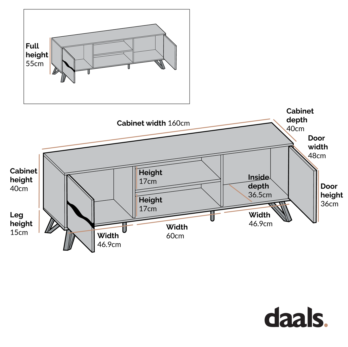 Meuble TV large effet chêne Weston