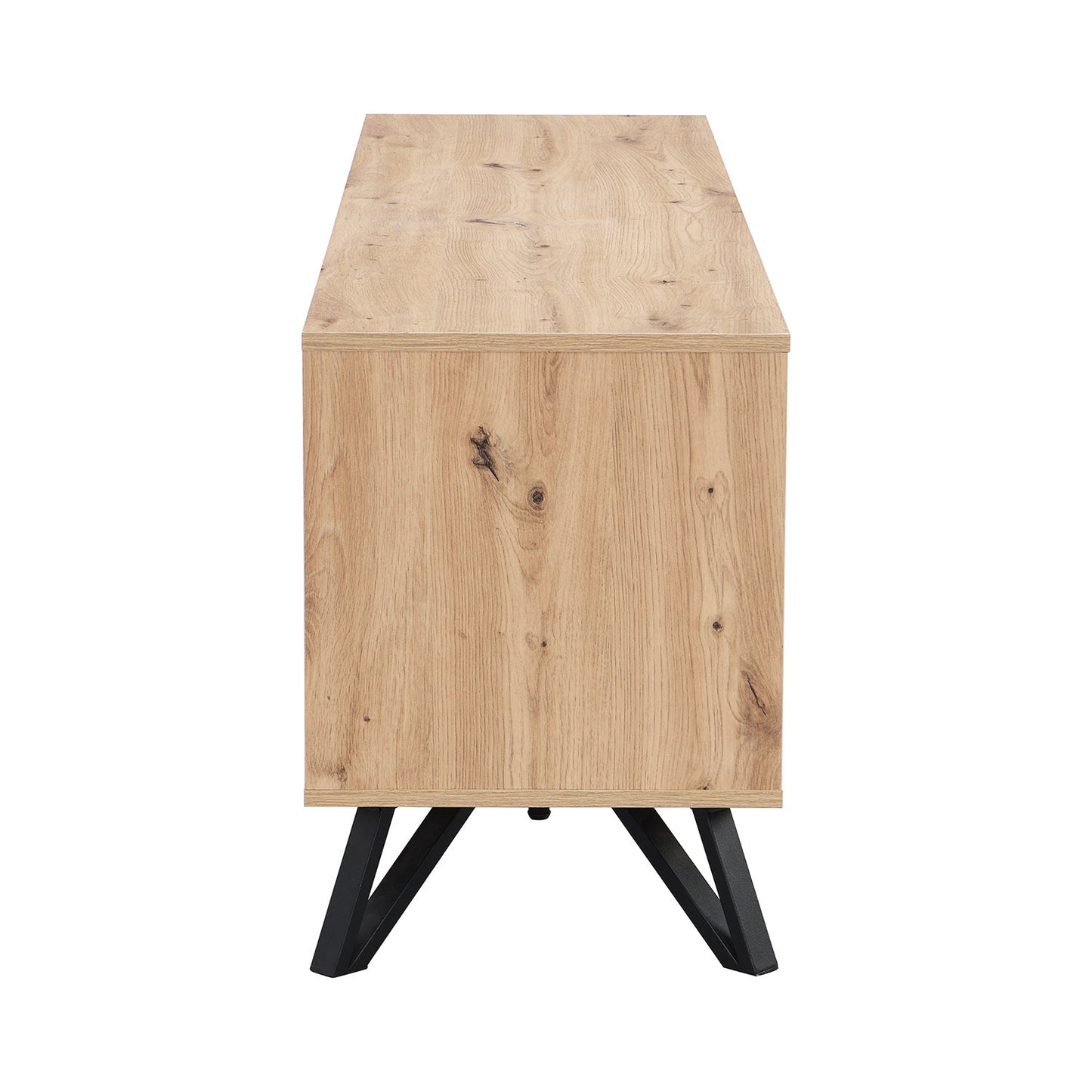 Meuble TV large effet chêne Weston