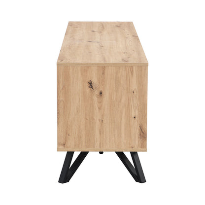 Meuble TV large effet chêne Weston