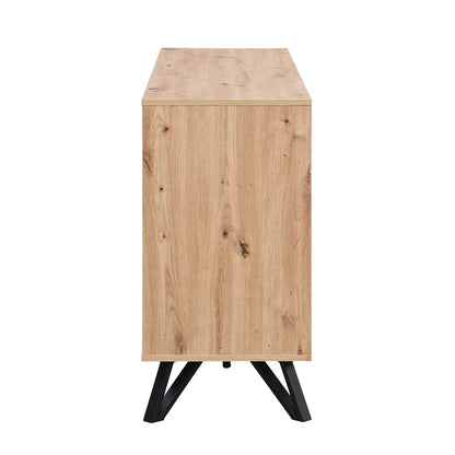 Grand buffet Weston effet chêne 3 portes et 3 tiroirs