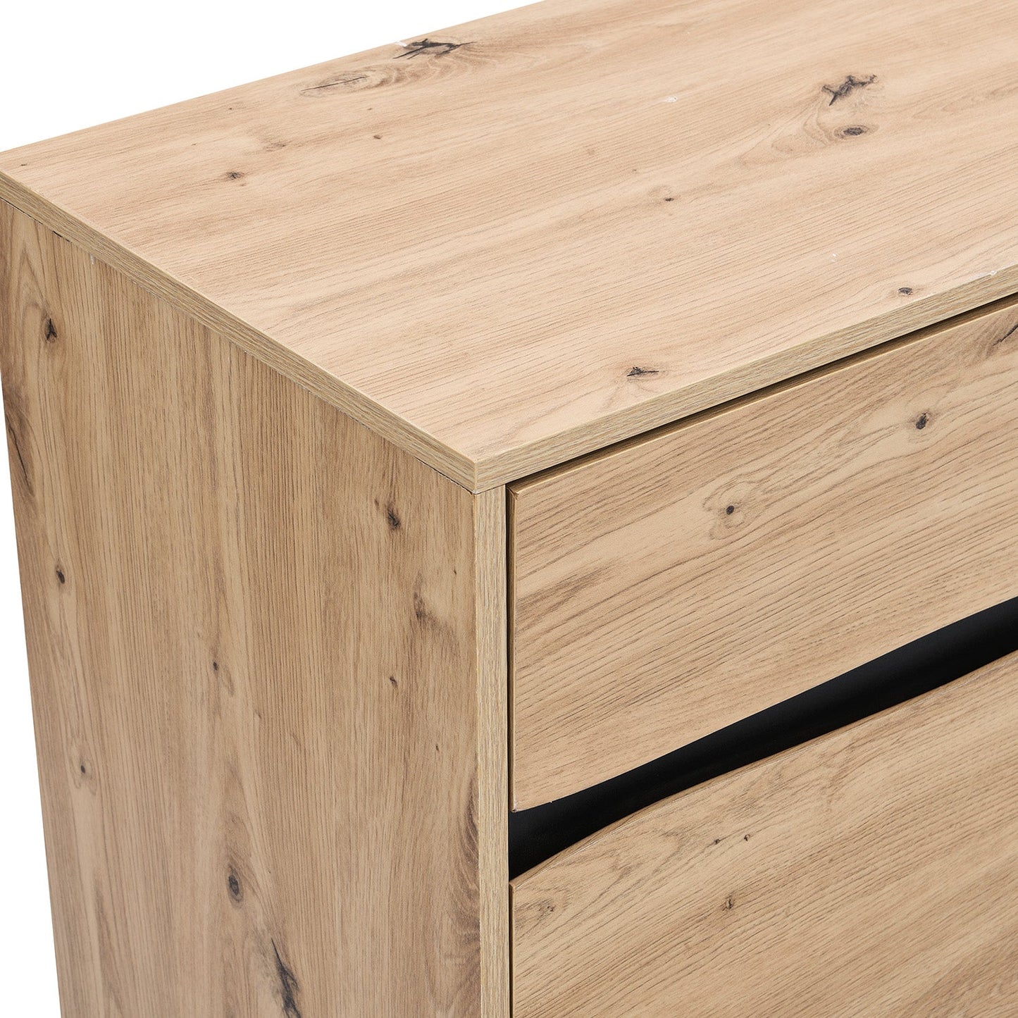 Grand buffet Weston effet chêne 3 portes et 3 tiroirs