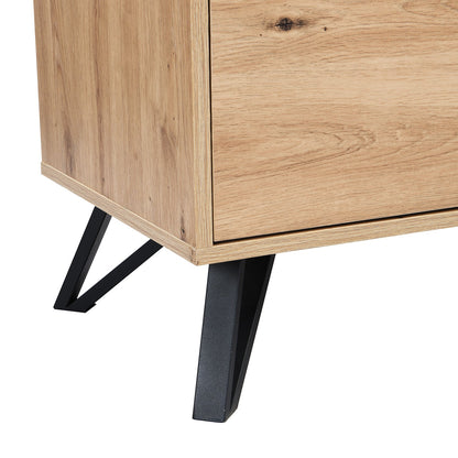 Grand buffet Weston effet chêne 3 portes et 3 tiroirs