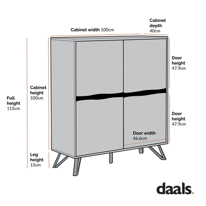 Armoire à 4 portes effet chêne Weston
