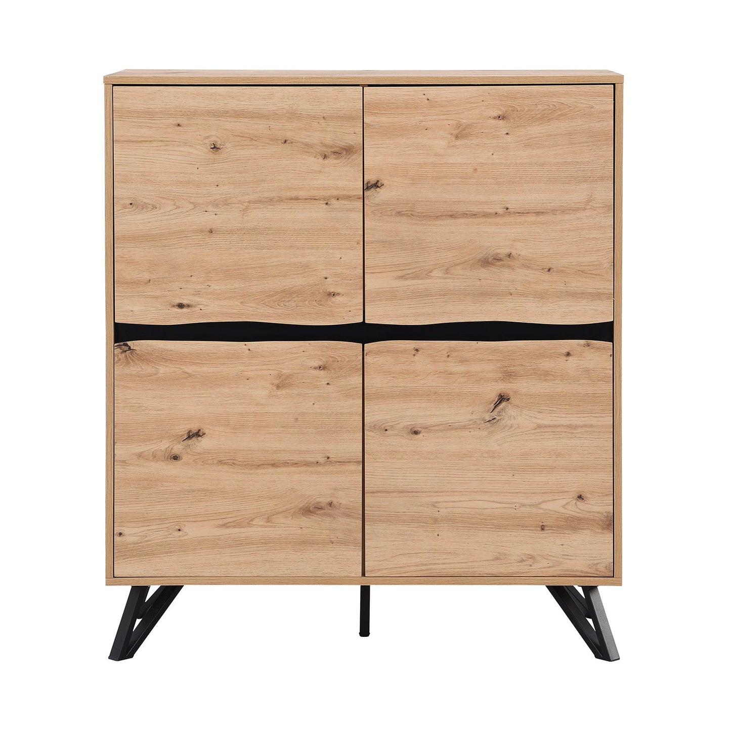 Armoire à 4 portes effet chêne Weston