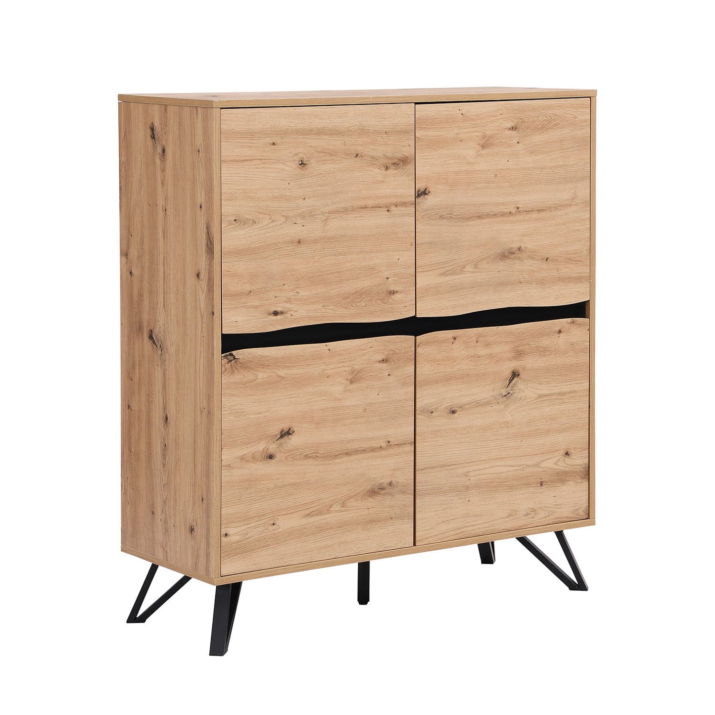 Armoire à 4 portes effet chêne Weston