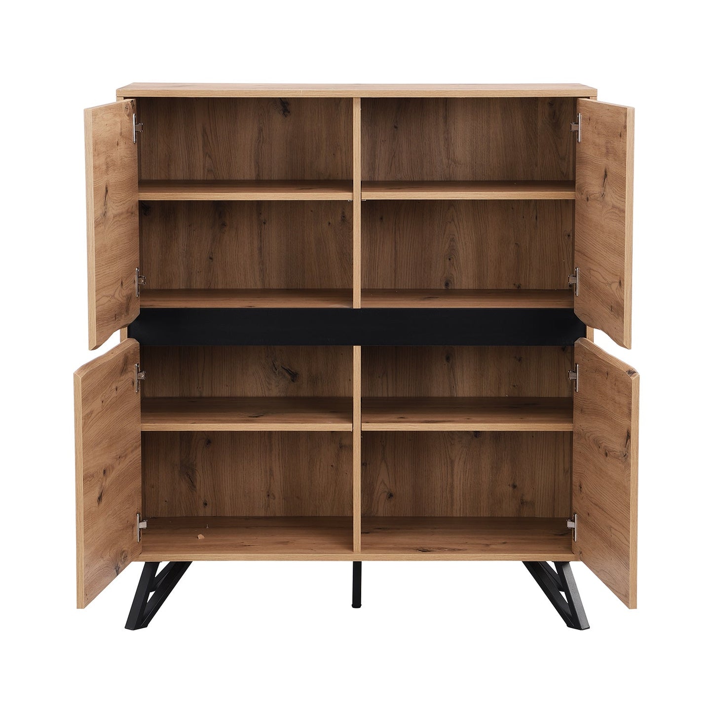 Armoire à 4 portes effet chêne Weston