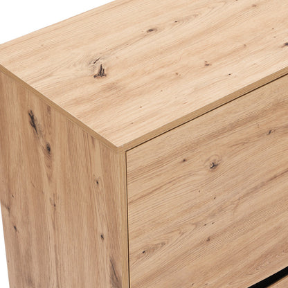 Armoire à 4 portes effet chêne Weston