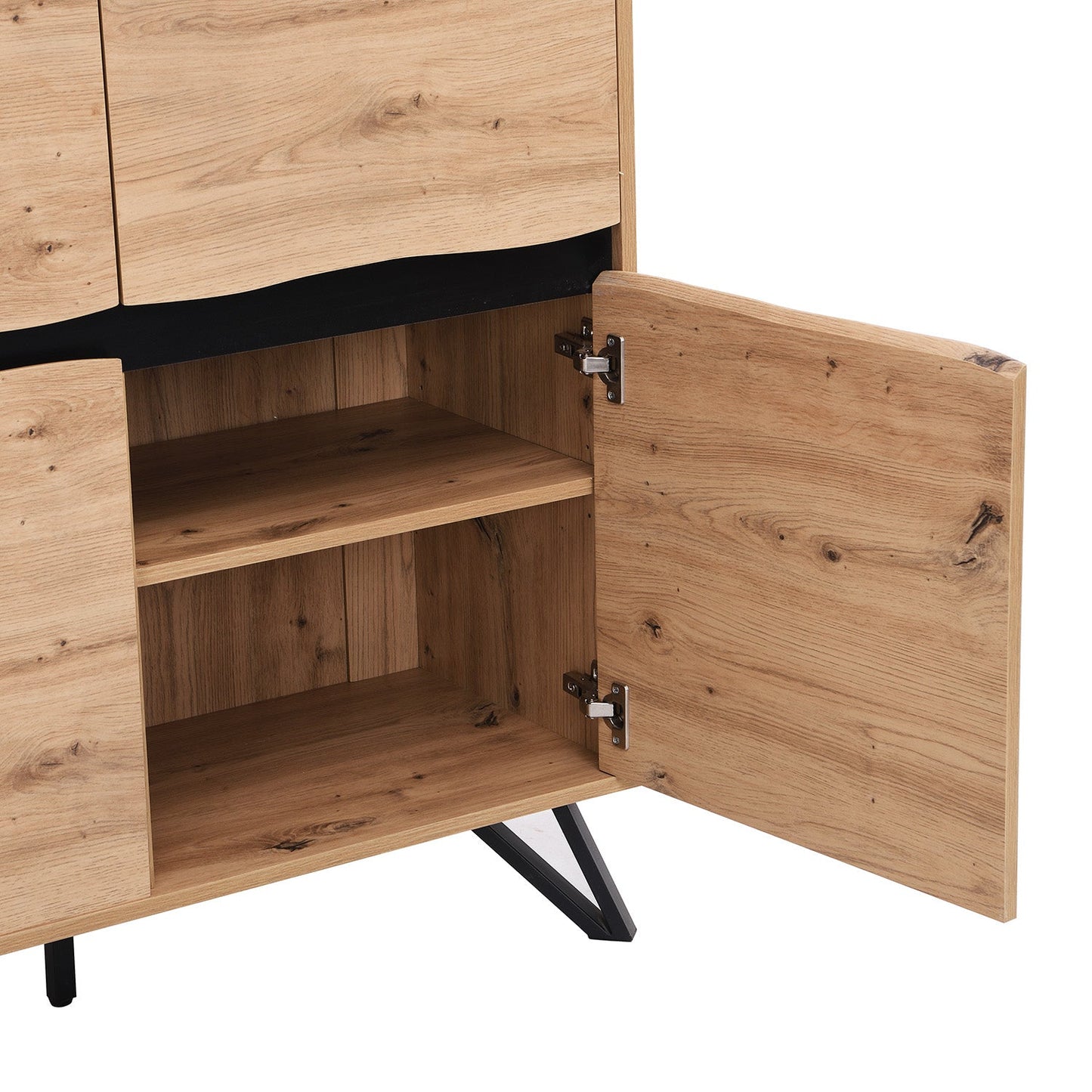 Armoire à 4 portes effet chêne Weston