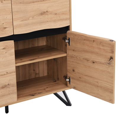 Armoire à 4 portes effet chêne Weston