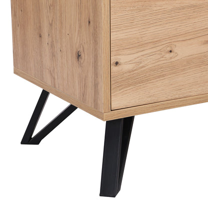 Armoire à 4 portes effet chêne Weston