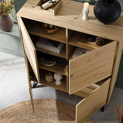 Armoire à 4 portes effet chêne Weston