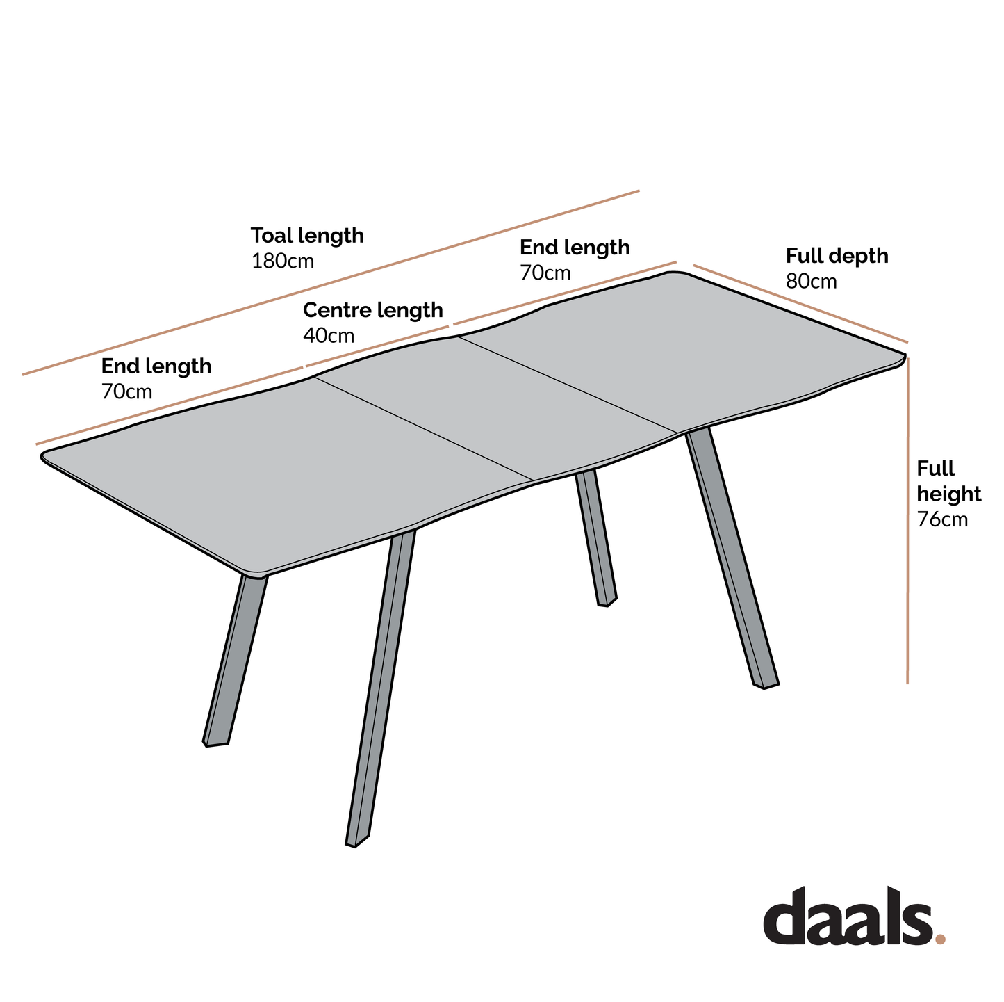 Table à manger extensible Weston effet chêne 6 à 8 places