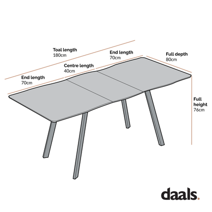 Table à manger extensible Weston effet chêne 6 à 8 places