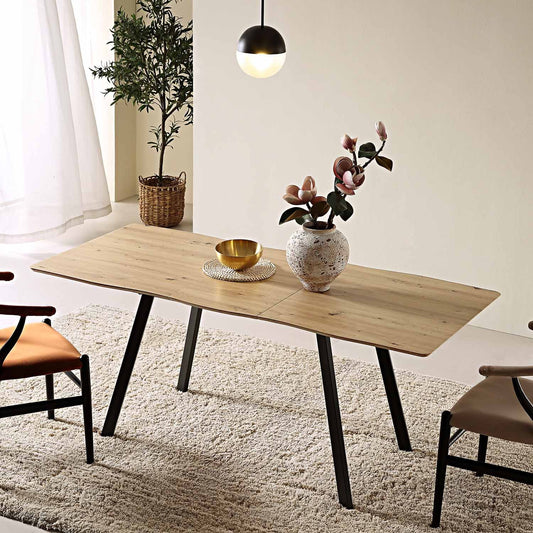 Table à manger extensible Weston effet chêne 6 à 8 places