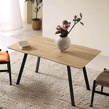 Table à manger extensible Weston effet chêne 6 à 8 places