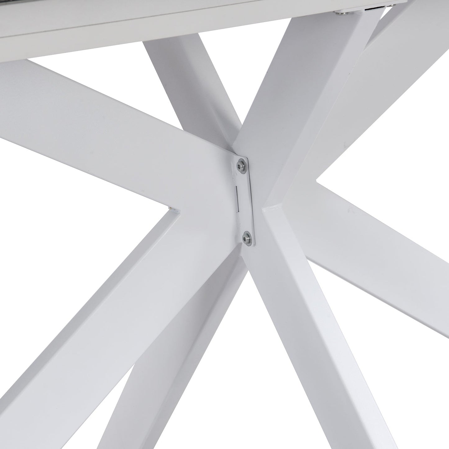 Table à manger extensible en céramique blanche Varden