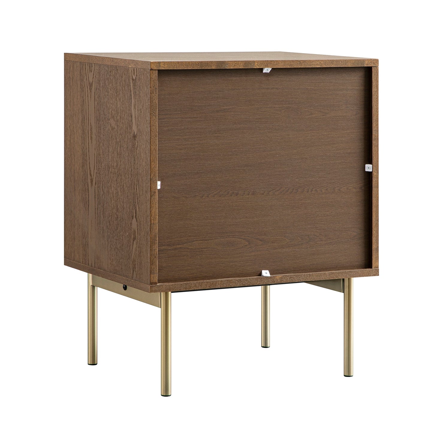 Table de chevet Richmond Ridged à 2 tiroirs, frêne foncé