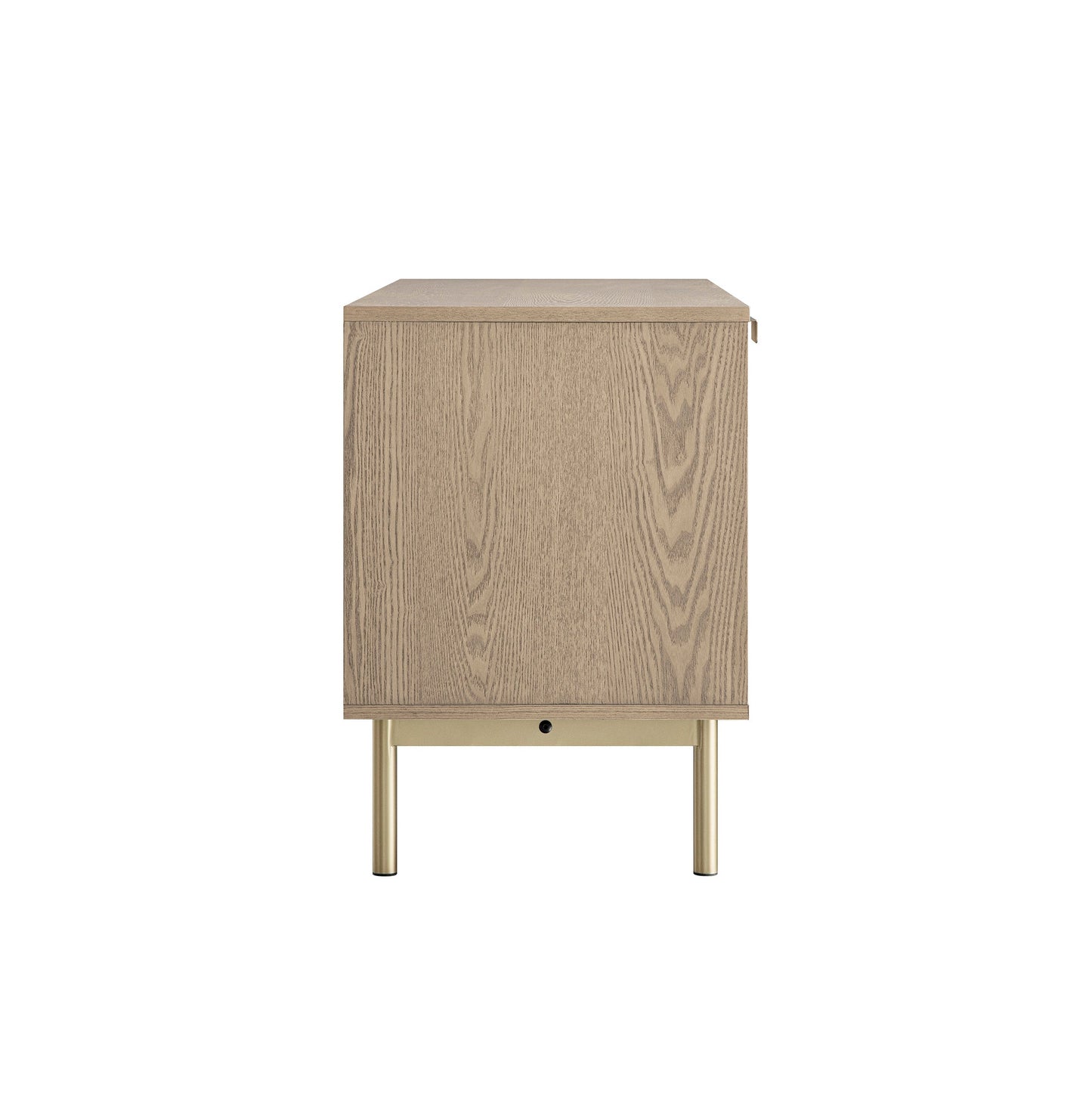 Meuble TV Richmond Ridged 120 cm de large, frêne clair