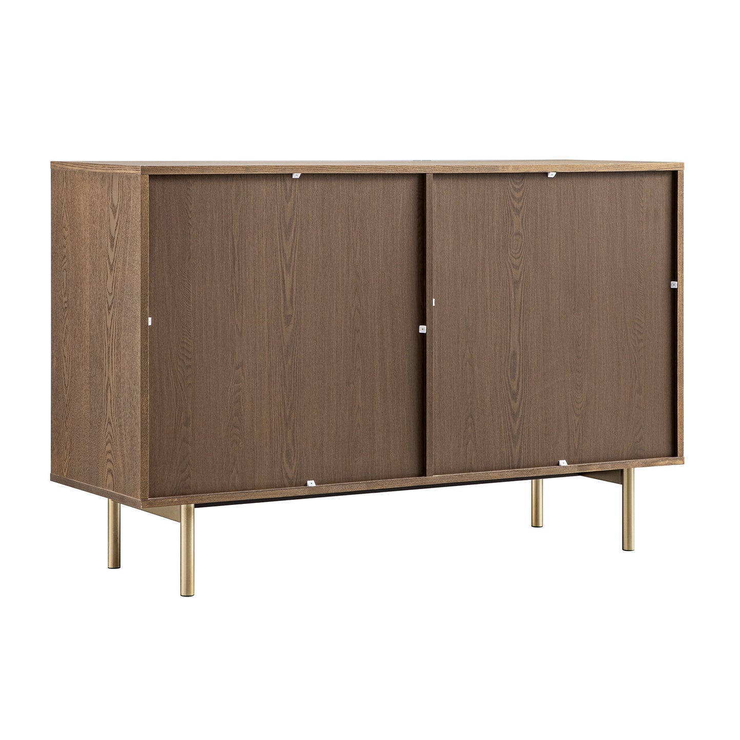 Commode large striée Richmond à 6 tiroirs, frêne foncé