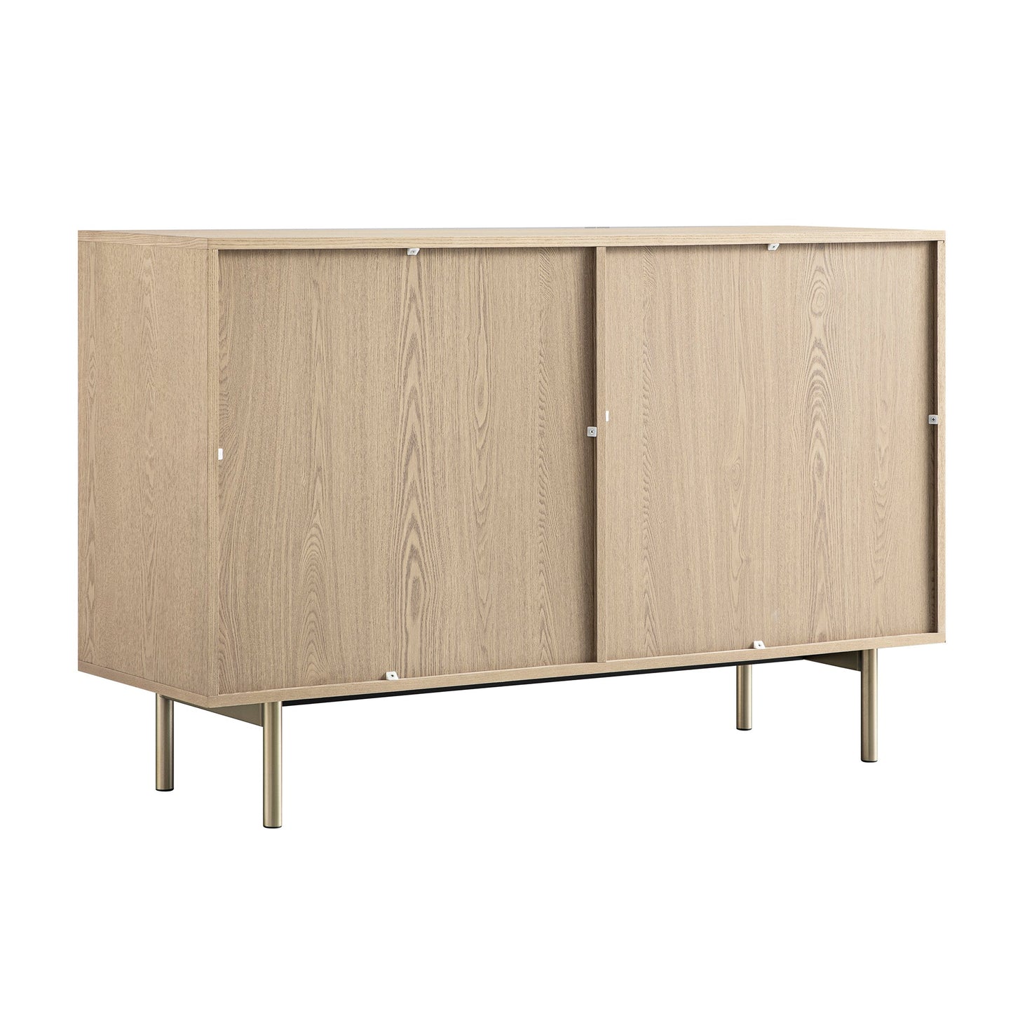 Commode large striée Richmond à 6 tiroirs, frêne clair