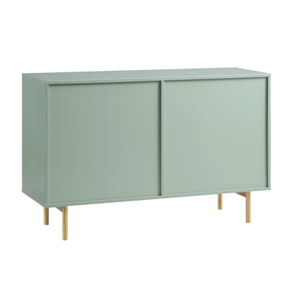Commode large Richmond striée à 6 tiroirs, vert sauge mat