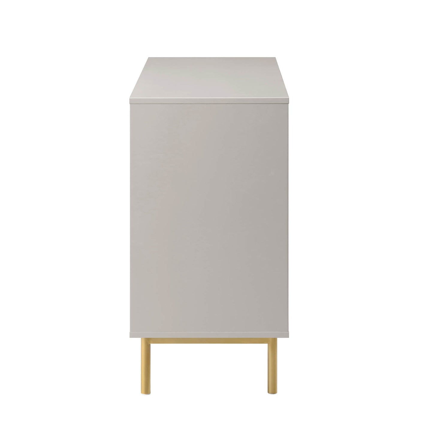 Commode large Richmond striée à 6 tiroirs, taupe mat