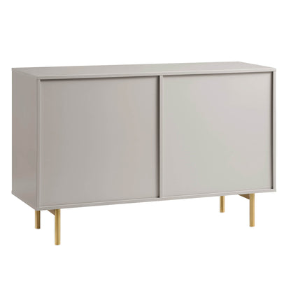 Commode large Richmond striée à 6 tiroirs, taupe mat