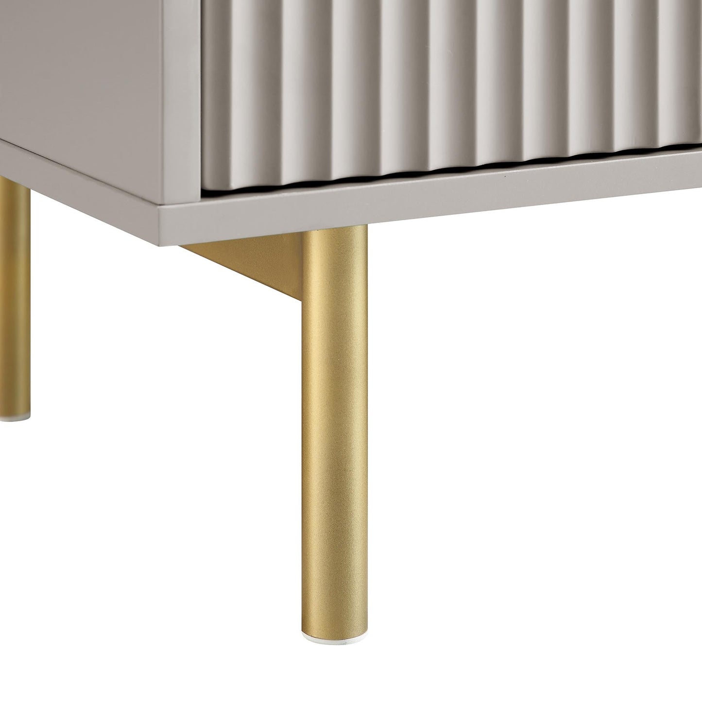 Commode large Richmond striée à 6 tiroirs, taupe mat