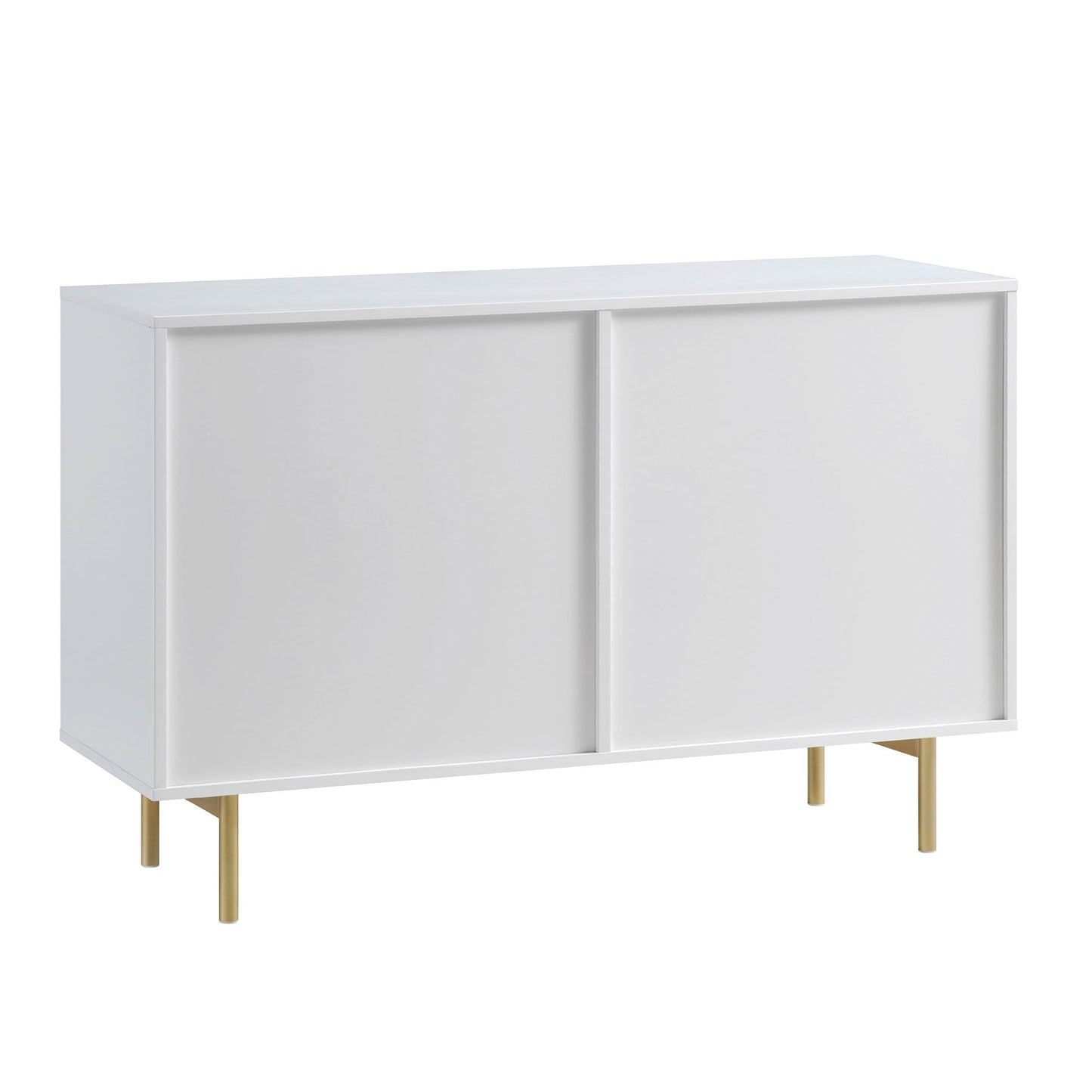 Commode large Richmond striée à 6 tiroirs, blanc mat