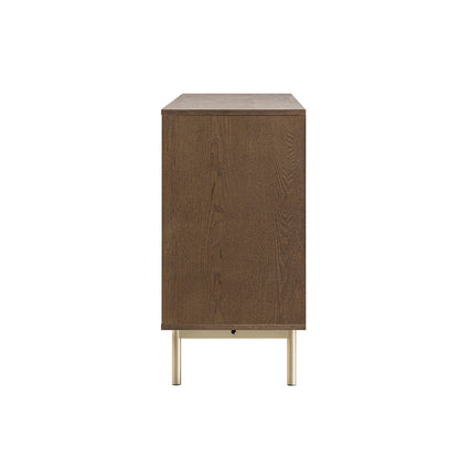 Grand buffet strié Richmond, frêne foncé